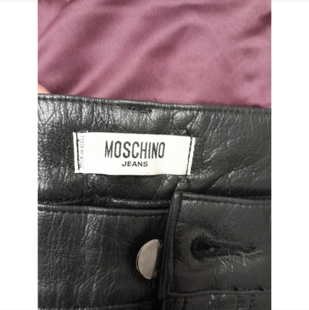 Moschino Black Relaxed Fit Jeans with Ribbed Panels - Picture 4 of 6